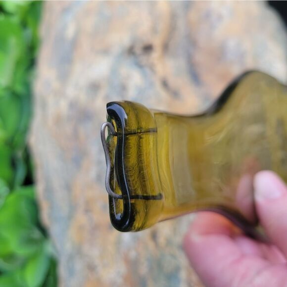 Pressed Glass Wine Bottle - Picture 2 of 8